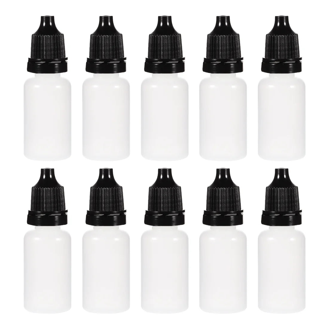 Clear Plastic Empty Dropper Bottles PE 10ml (10 pack)
