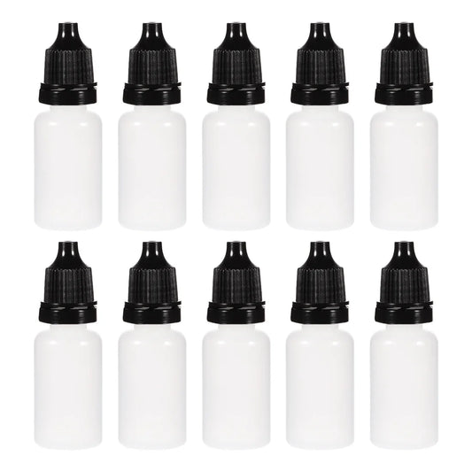 Clear Plastic Empty Dropper Bottles PE 10ml (10 pack)
